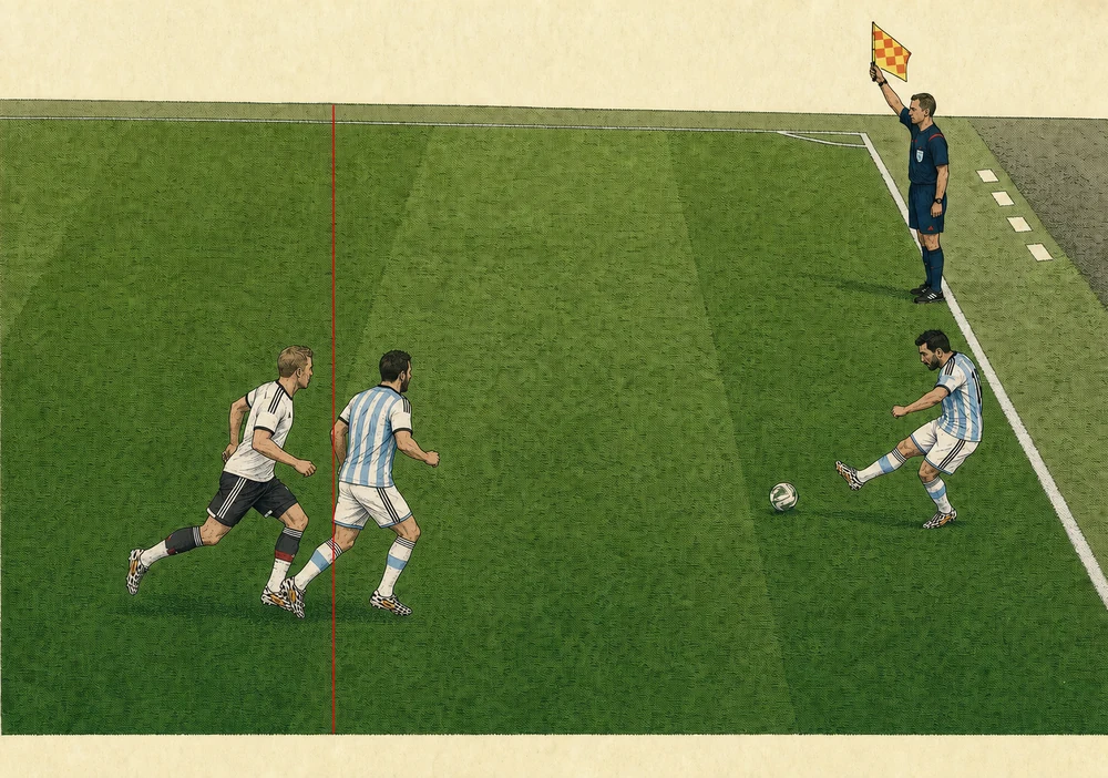 Croquis pericial del caso: El gol anulado a Higuaín